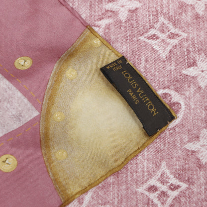 Louis Vuitton Denim Scarf Silk Monogram 4 of 6