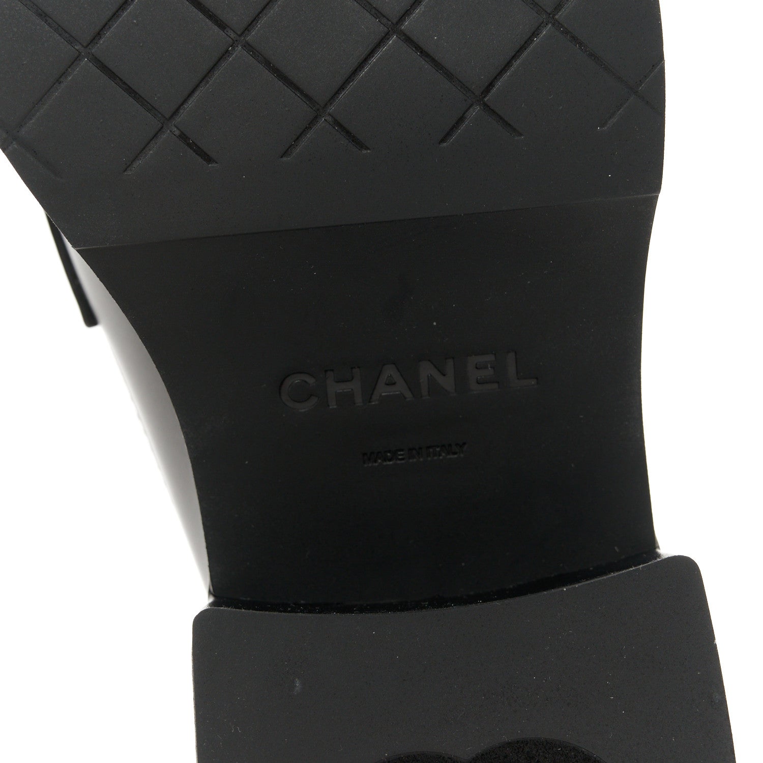 Chanel Calfskin CC Platform Loafers 36.5 Black 8 of 11