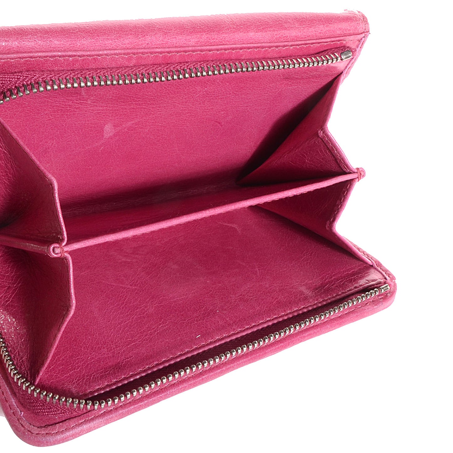Matelasse Lux Tri-Fold Flap Wallet Peonia
