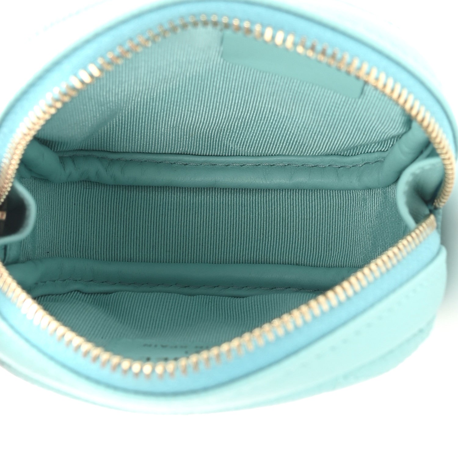 Chanel Caviar Quilted Zip Around Classic Coin Purse Light Blue 5 of 8