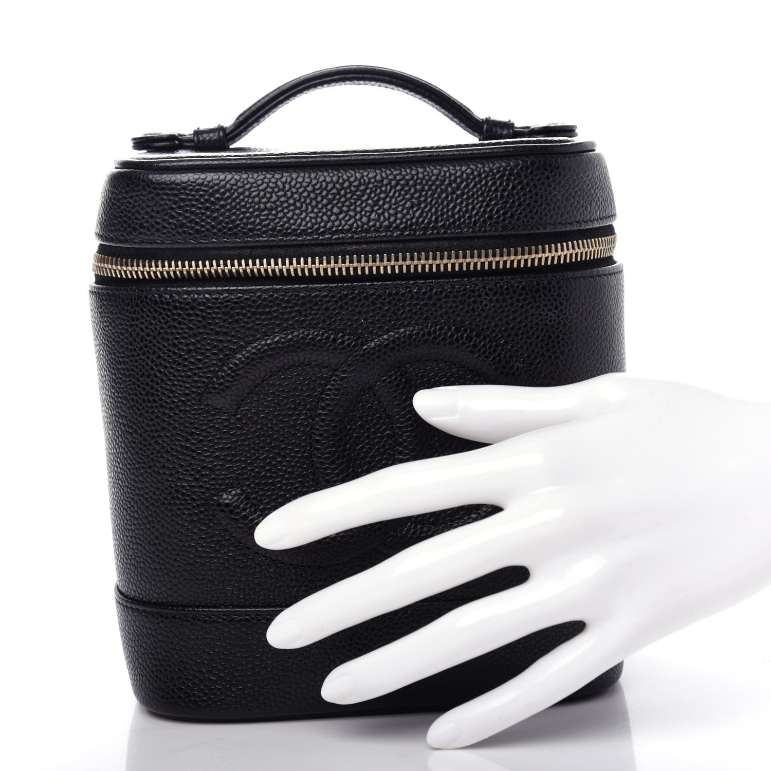 Chanel Caviar Cosmetic Vanity Bag Black 2 of 7