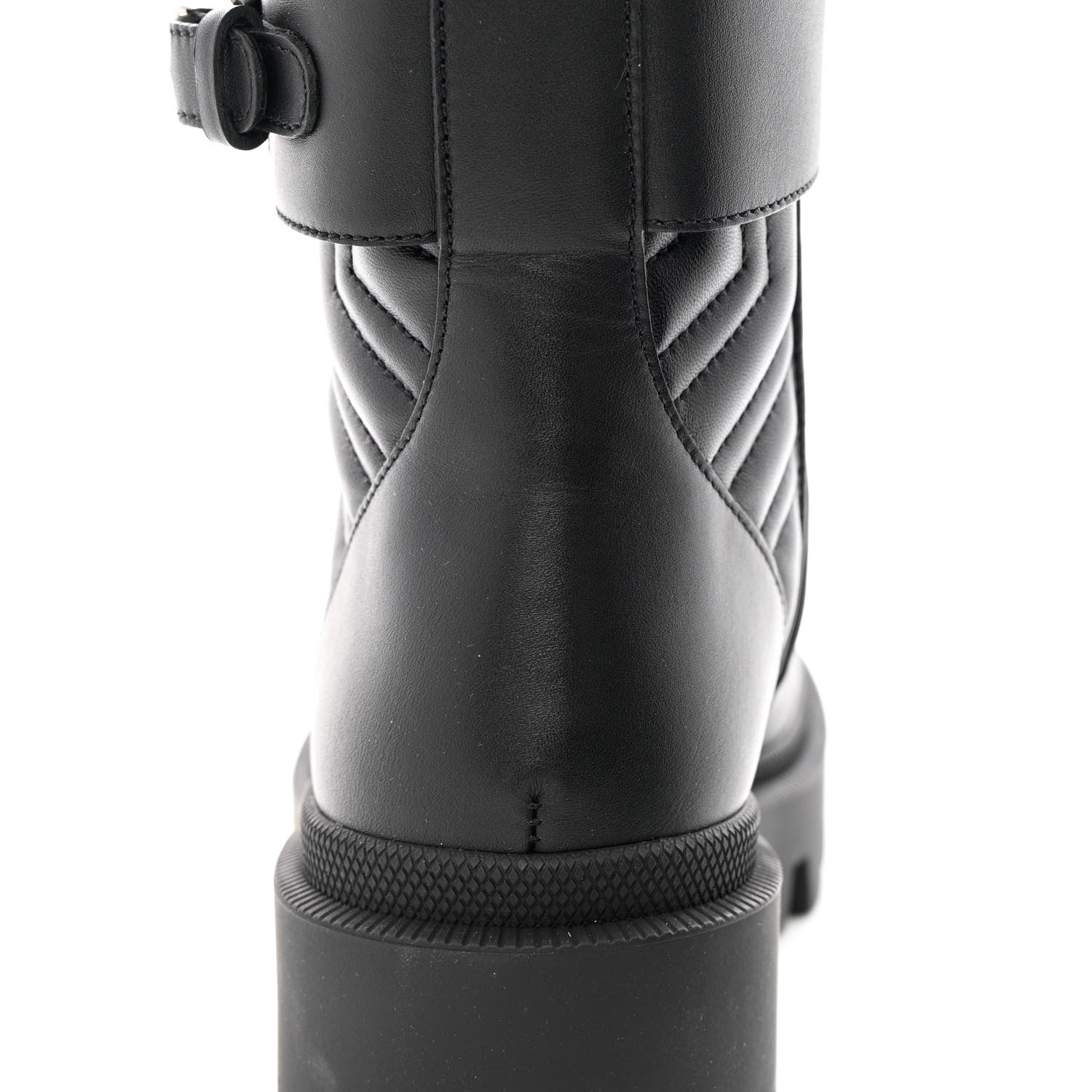 Gucci Nappa Frances GG Matelasse Platform Combat Boots 35 Black 10 of 11