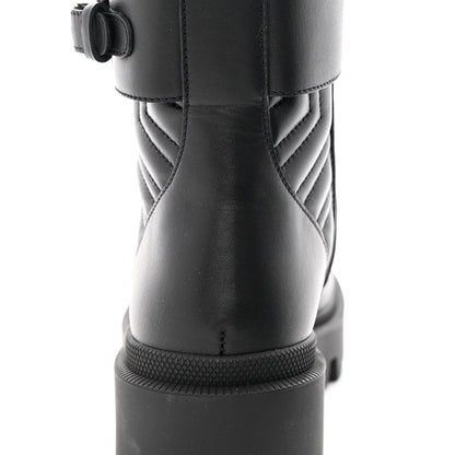 Gucci Nappa Frances GG Matelasse Platform Combat Boots 35 Black 10 of 11