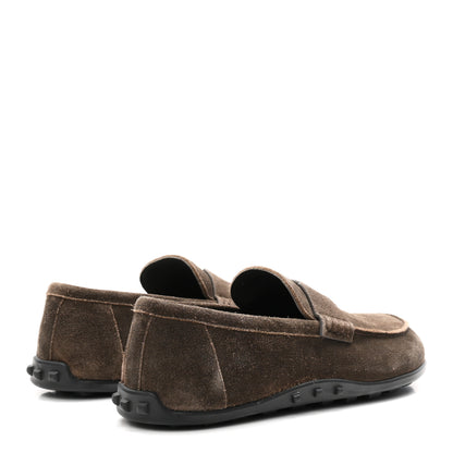 Hermes Suede Calfskin Mens Lazy Loafers 42 Ecorce 5 of 11