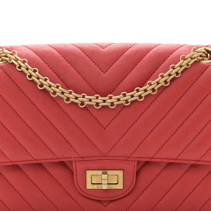 Chanel Sheepskin Chevron Quilted 2.55 Reissue 225 Flap Red 8 of 10