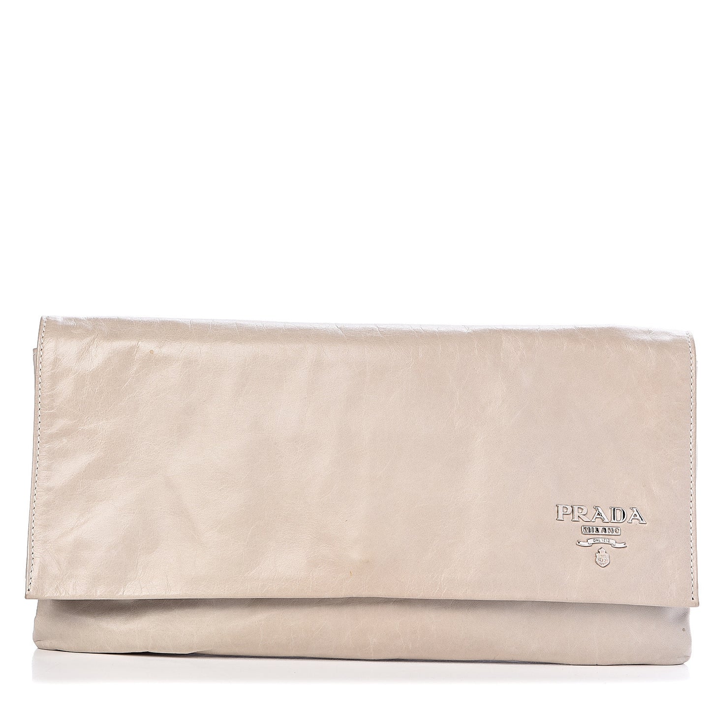Nappa New Look Fold Over Clutch Alluminio