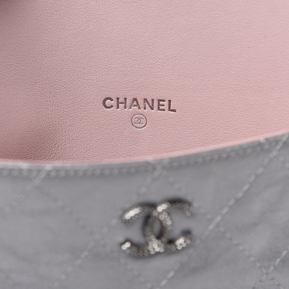 Chanel Metallic Aged Calfskin Brilliant iPad Case Silver 6 of 8