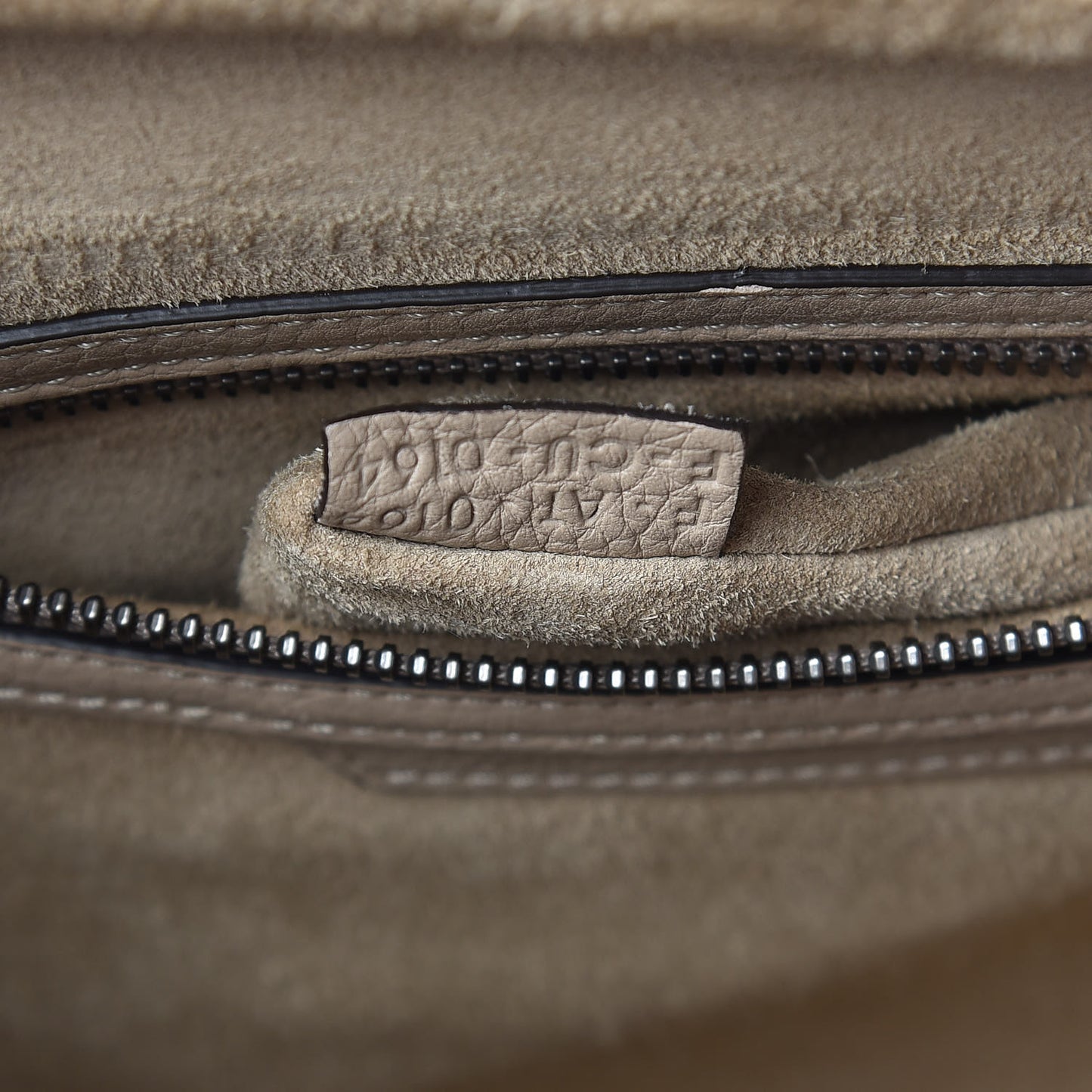 Drummed Calfskin Micro Luggage Dune