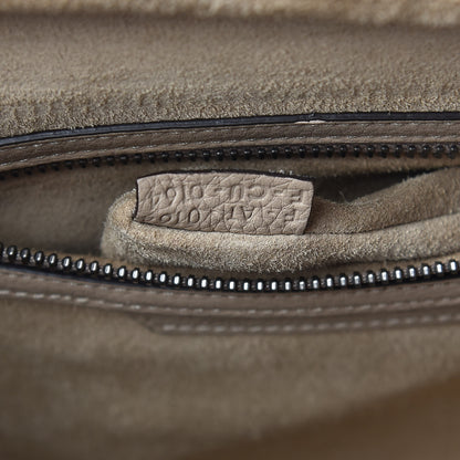 Celine Drummed Calfskin Micro Luggage Dune 7 of 13