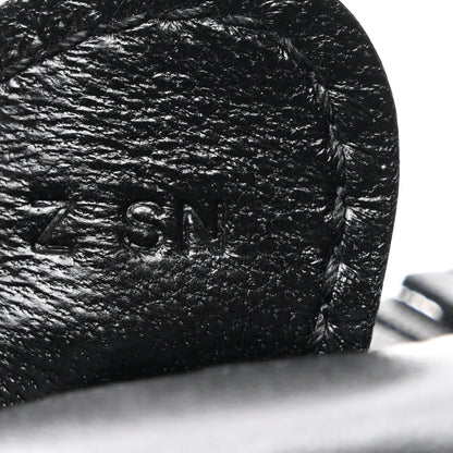 Hermes Milo Lambskin Matte Alligator Touch Grigri Rodeo Horse Bag Charm PM So Black 4 of 5