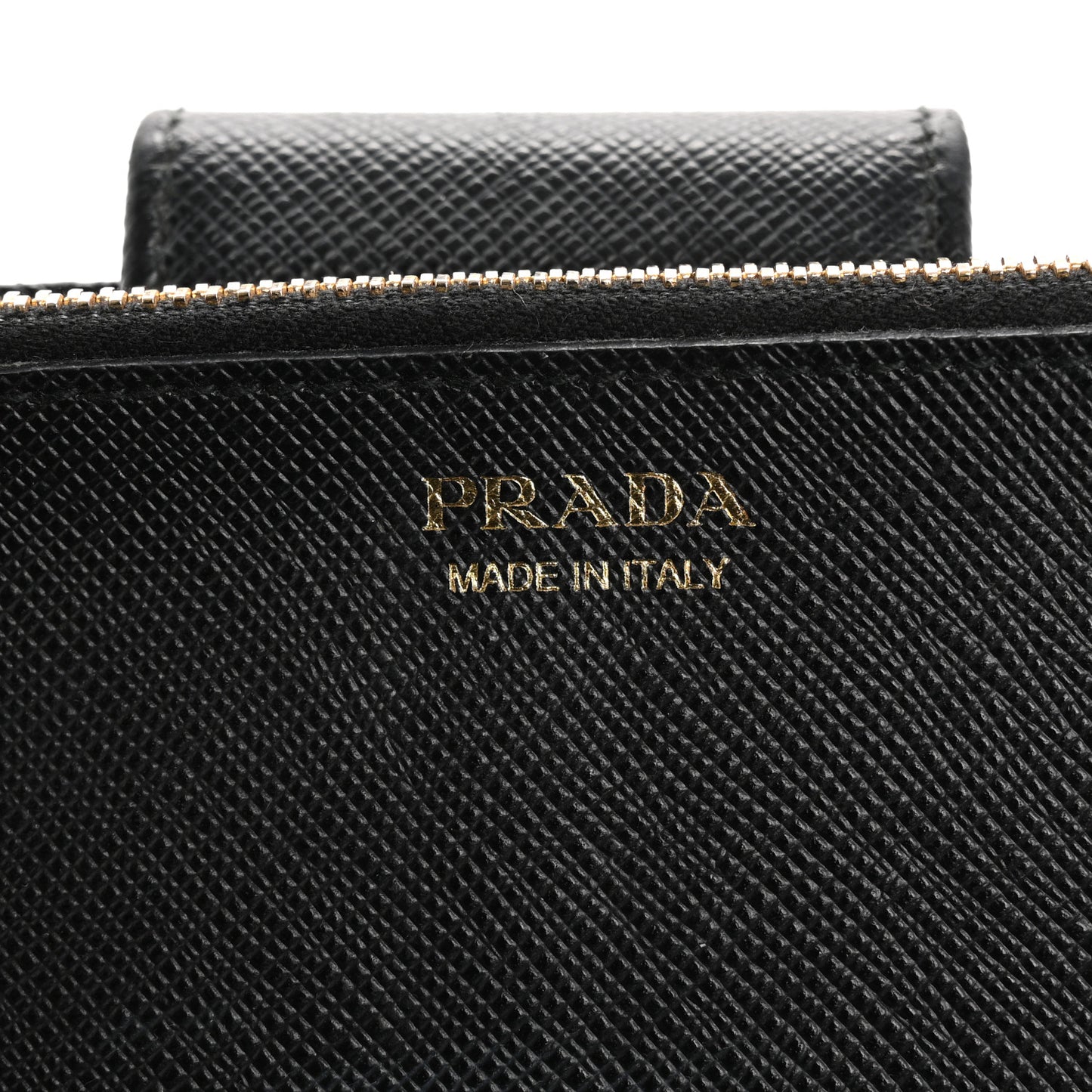 Saffiano Metal Tab Wallet Black