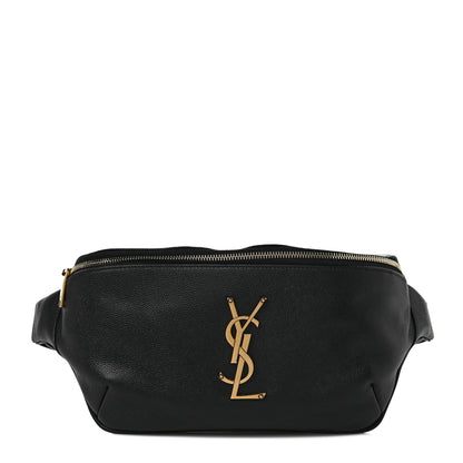 Saint Laurent Grain De Poudre Monogram Belt Bag Black 1 of 9