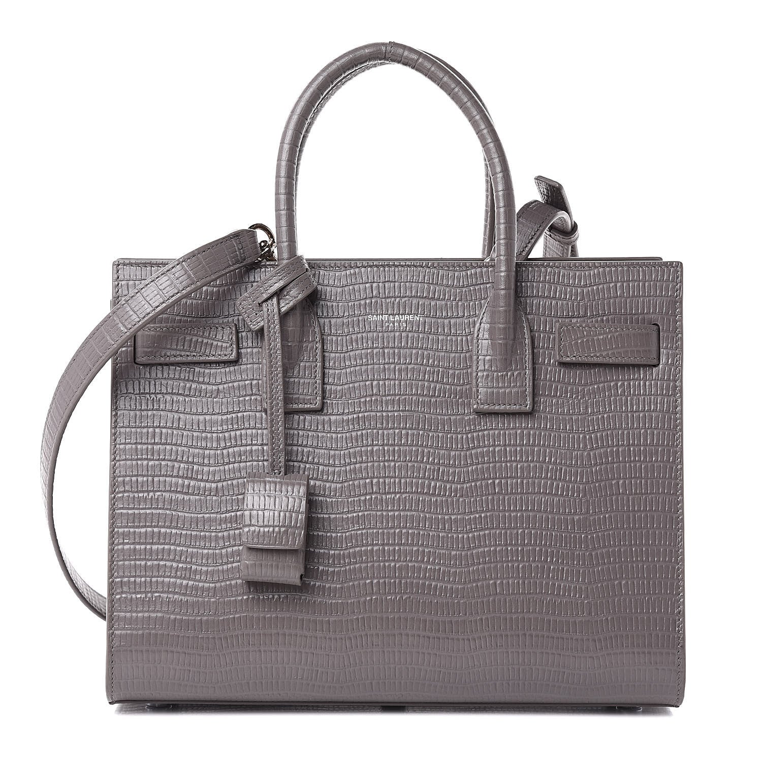 Saint Laurent Lizard Calfskin Embossed Baby Sac De Jour Fog 1 of 10