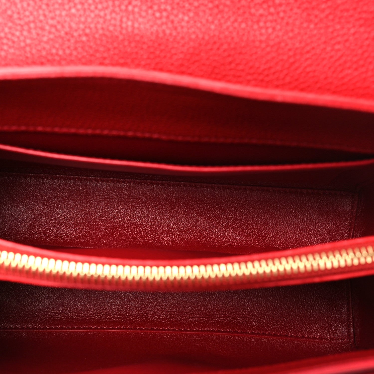 Celine Grained Calfskin Small 16 Top Handle Bag Red 5 of 9
