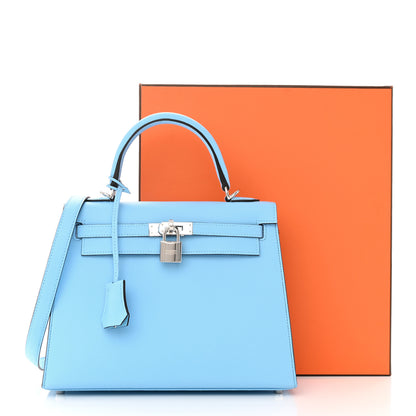 Hermes Epsom Kelly Sellier 25 Celeste 11 of 11