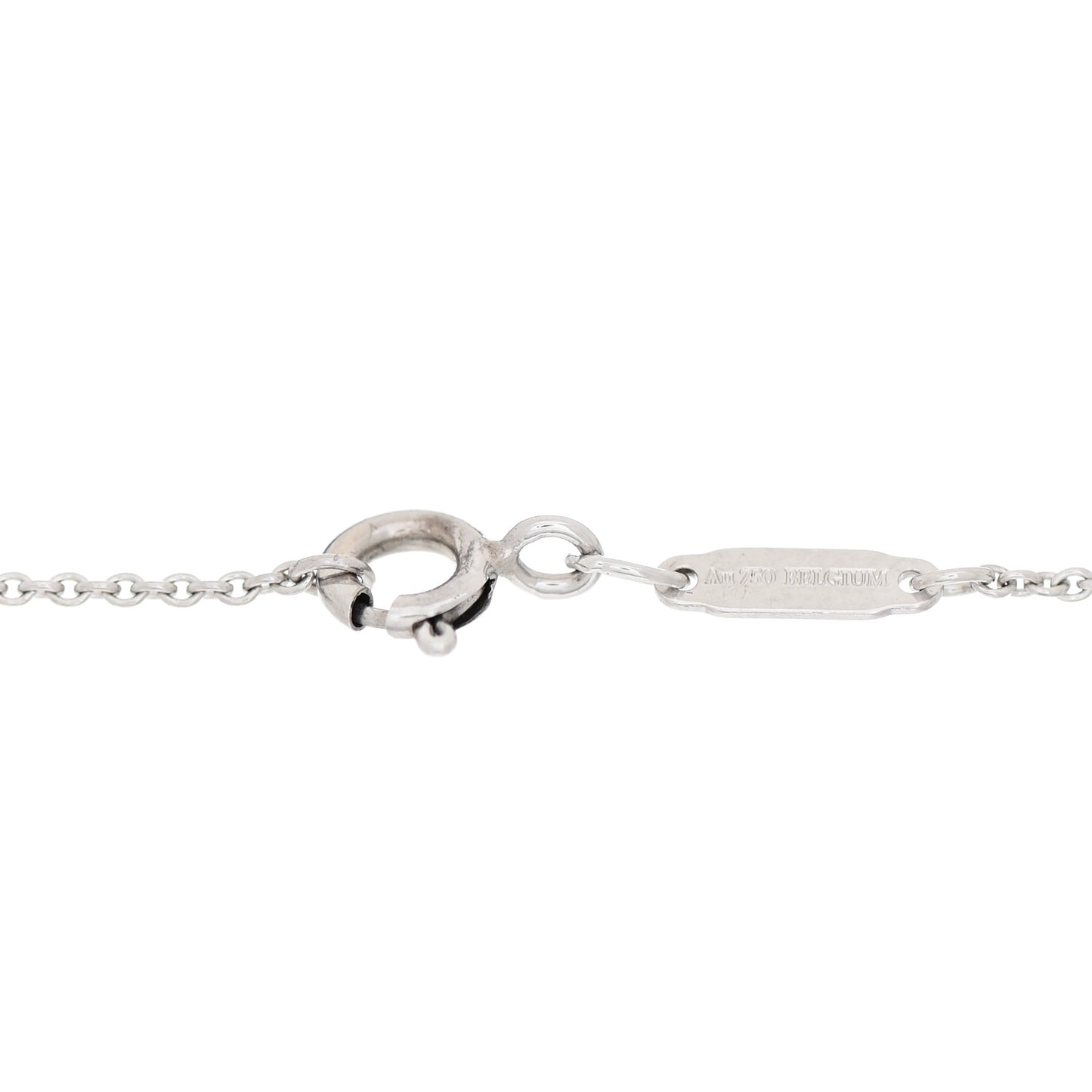 18K White Rose Gold Diamond 1837 Triple Interlocking Circles Pendant Necklace