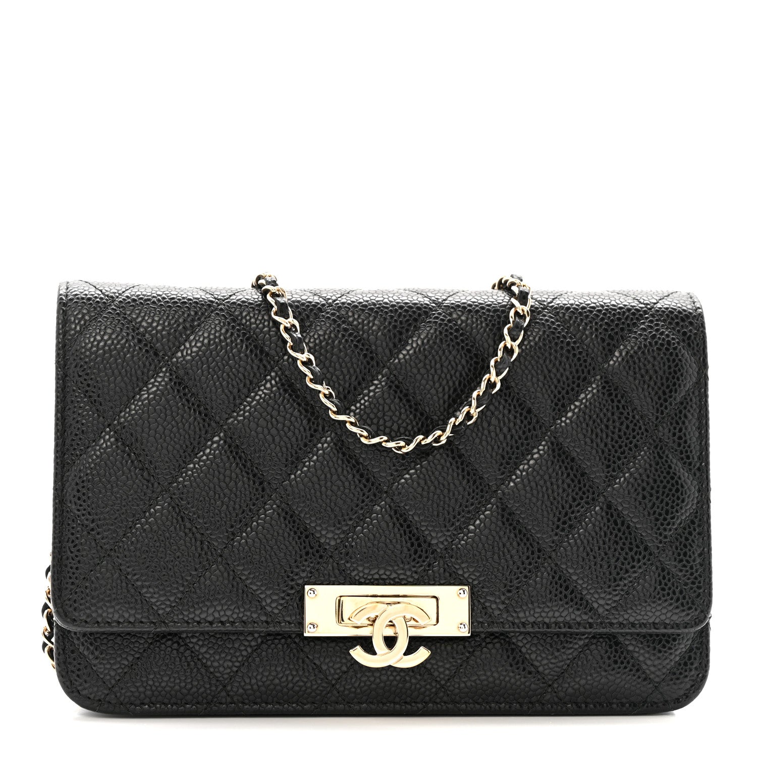 Chanel Caviar Quilted Golden Class Wallet On Chain WOC Black 1 of 13