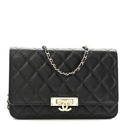 Chanel Caviar Quilted Golden Class Wallet On Chain WOC Black 1 of 13