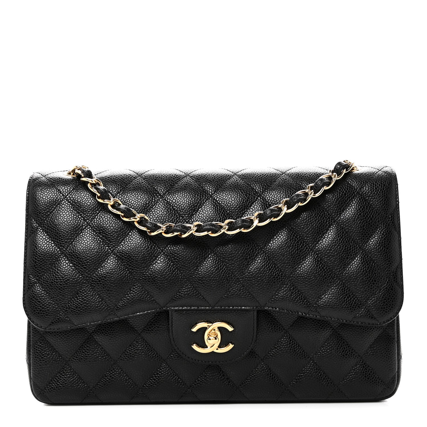 Chanel Caviar Quilted Jumbo Double Flap Black 1 of 11