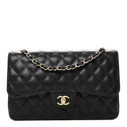 Chanel Caviar Quilted Jumbo Double Flap Black 1 of 11