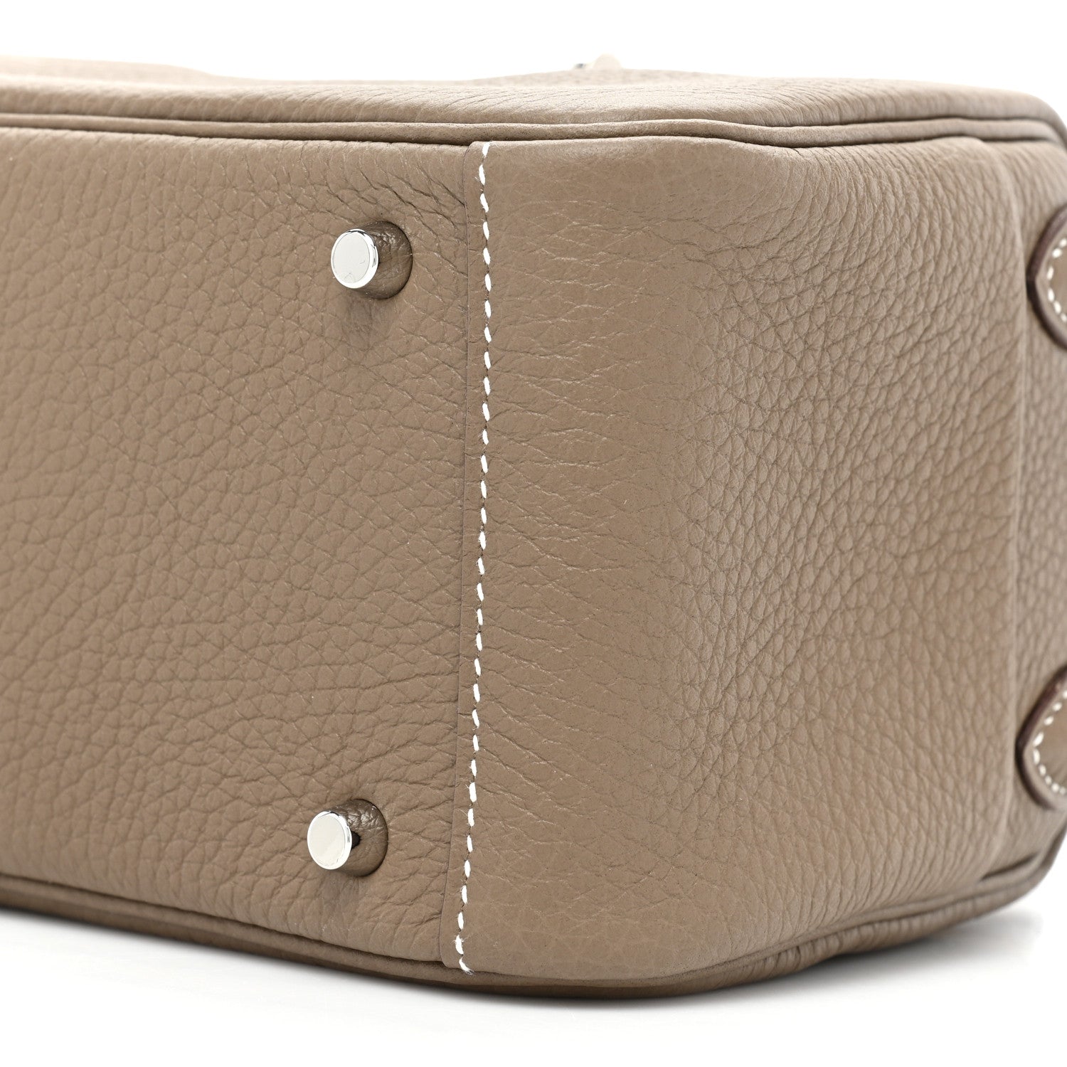 Hermes Taurillon Clemence Mini Lindy 20 Etoupe 7 of 8