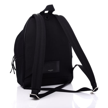 Saint Laurent Canvas Signature Heaven Embroidered Mini City Backpack Black 3 of 11