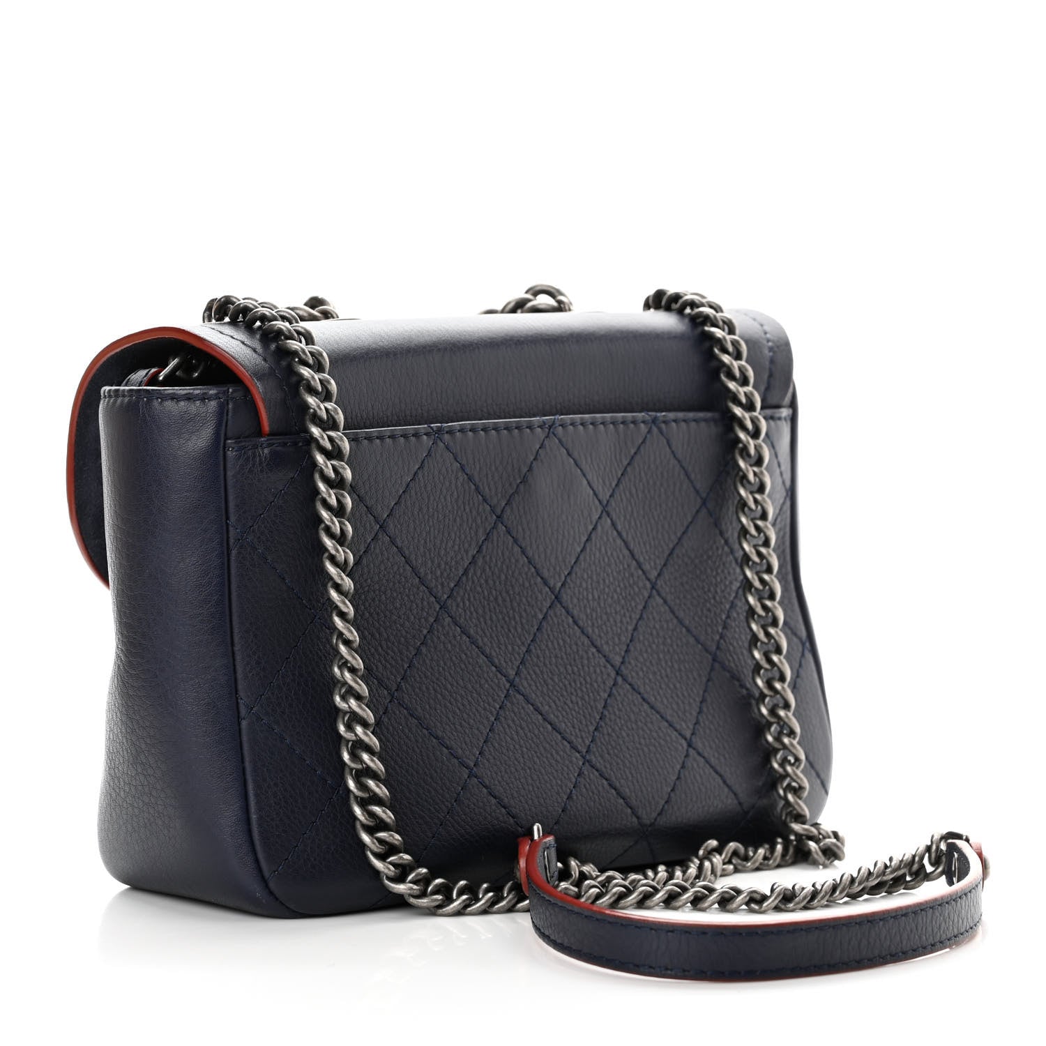 Chanel Grained Calfskin Archi Chic Flap Navy 3 of 15
