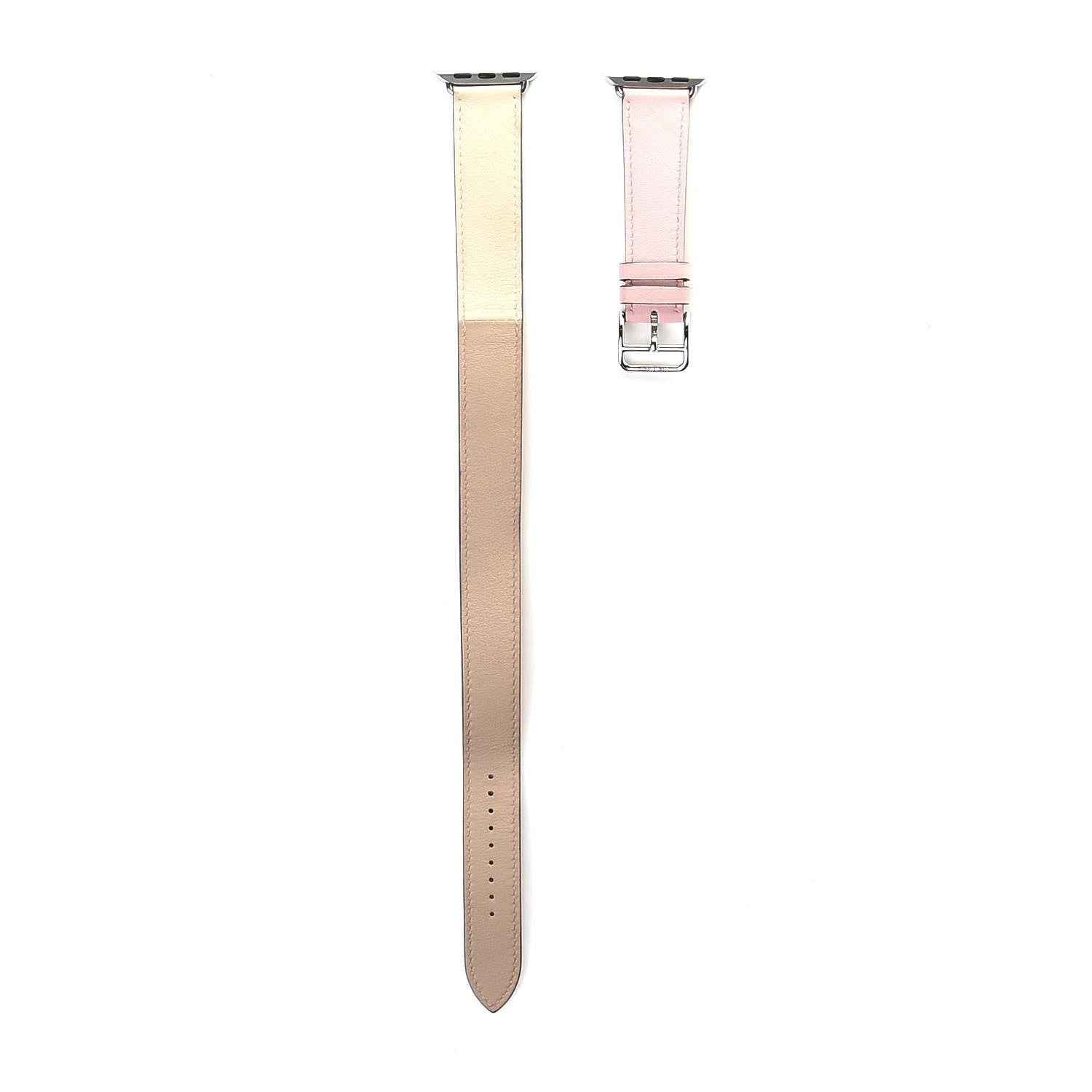 Hermes Swift 40mm Apple Watch Double Tour Band Rose Sakura Craie Argile 1 of 8