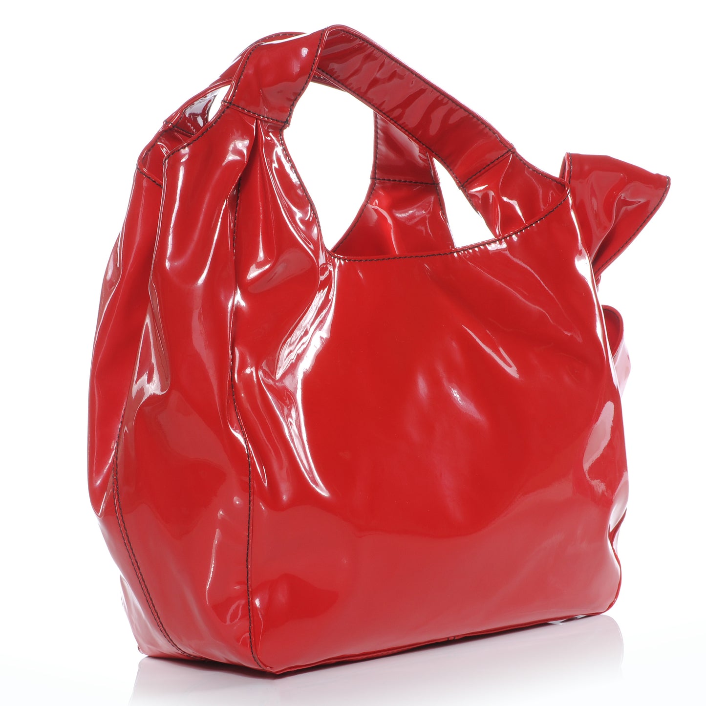 Patent Lacca Medium Nuage Hobo Rosso Valentino