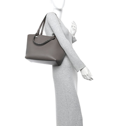 Loewe Grained Calfskin Small Anagram Tote Dark Taupe 2 of 9
