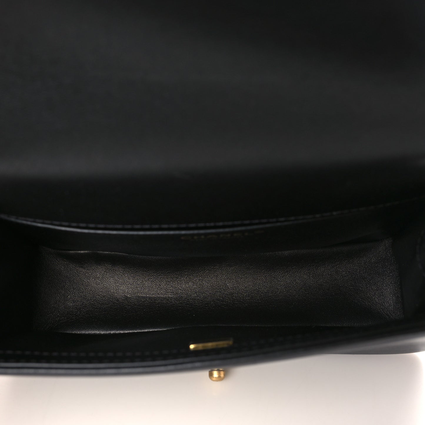 Lambskin Quilted Medium Top Handle Boy Flap Black