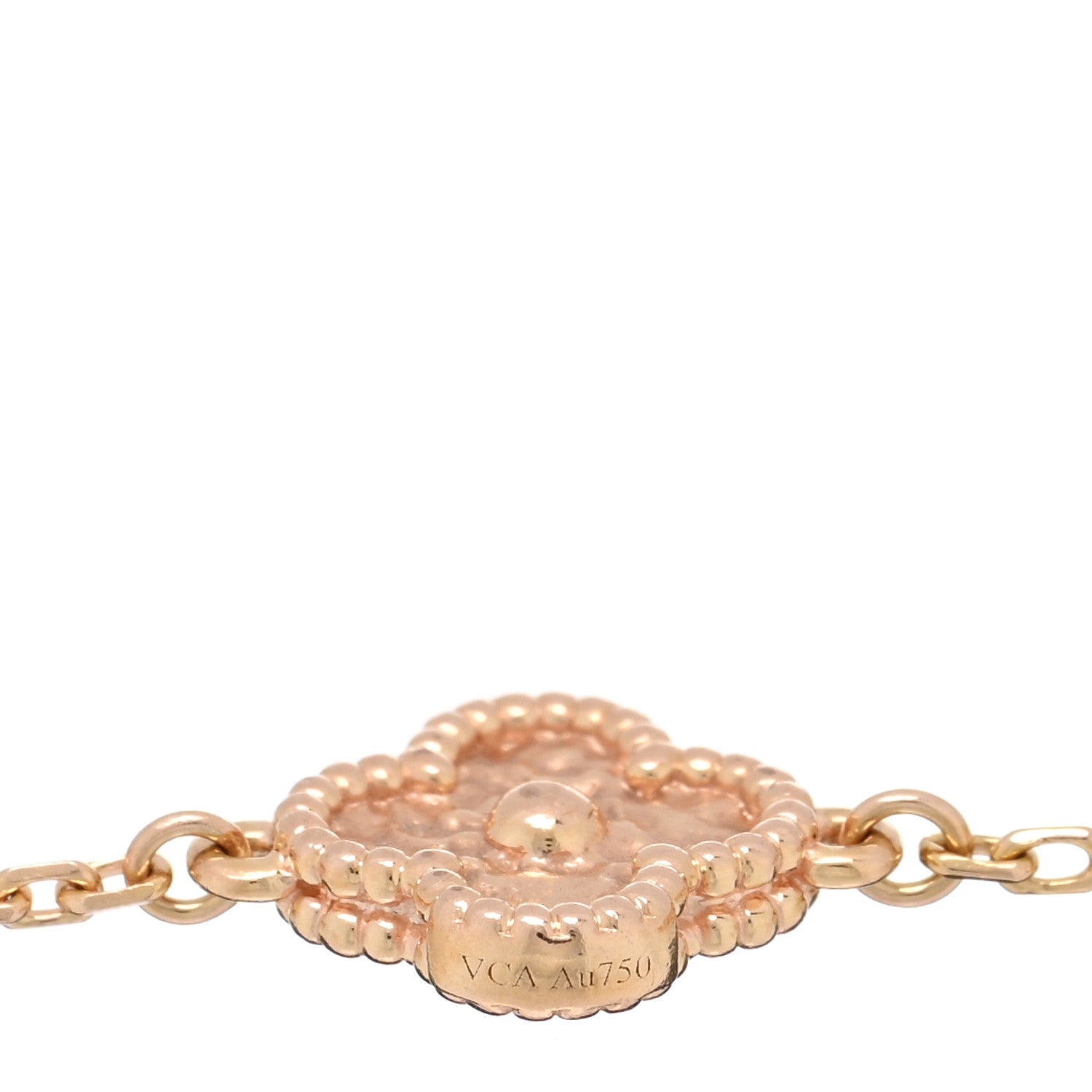 Van Cleef & Arpels 18K Rose Gold 6 Motifs Sweet Alhambra Bracelet 3 of 3
