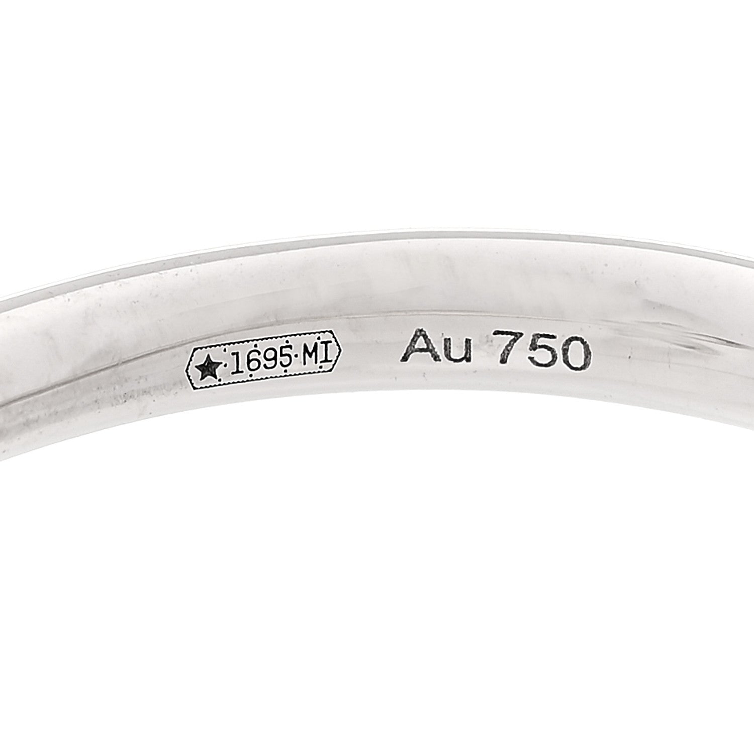 Gucci 18K White Gold Diamond Flora GG Open Ring 56 7.5 5 of 7