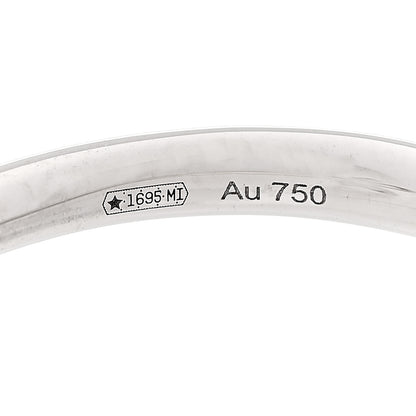 Gucci 18K White Gold Diamond Flora GG Open Ring 56 7.5 5 of 7