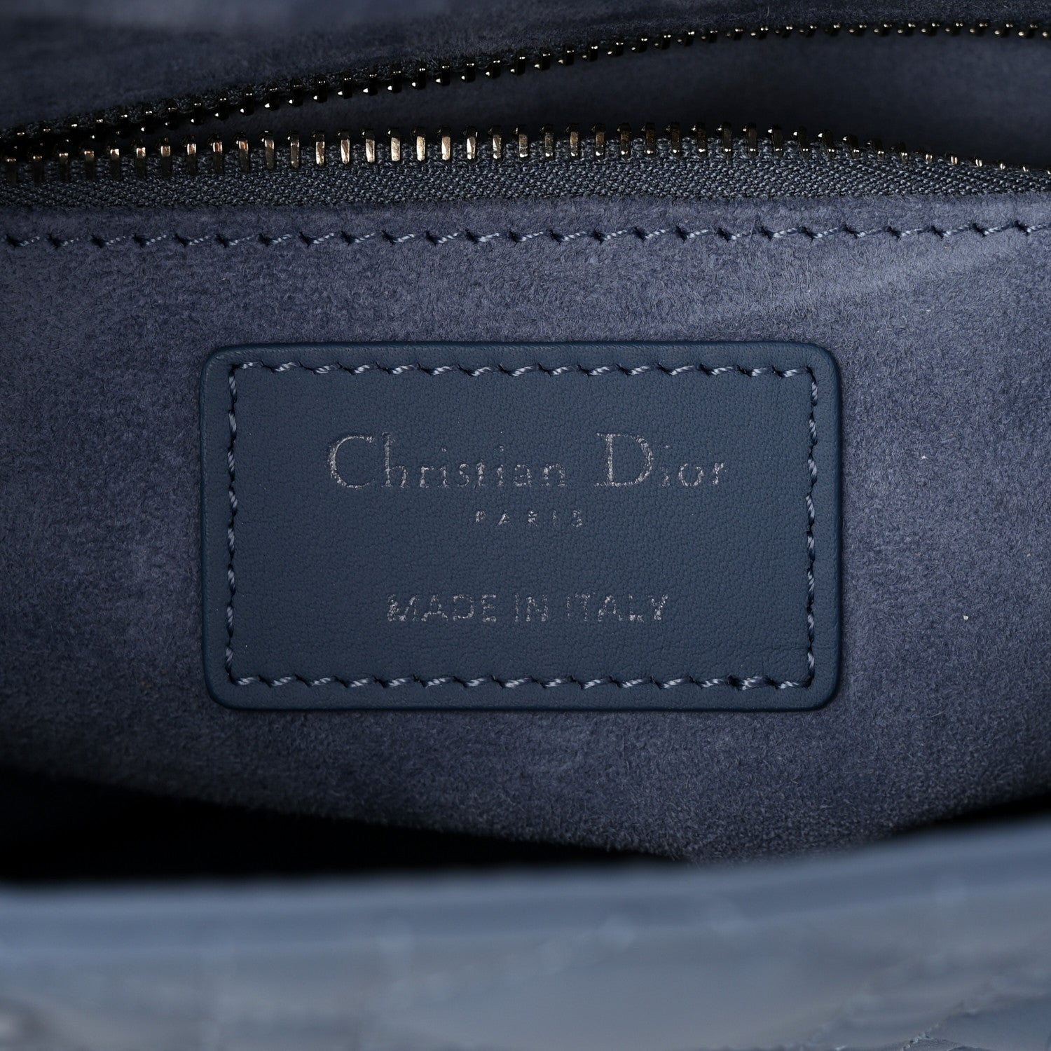 Christian Dior Ultra Matte Calfskin Cannage Small My ABCDior Lady Dior Dark Denim Blue 6 of 10