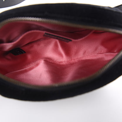 Gucci Velvet Matelasse GG Marmont Belt Bag 95 38 Black 5 of 10