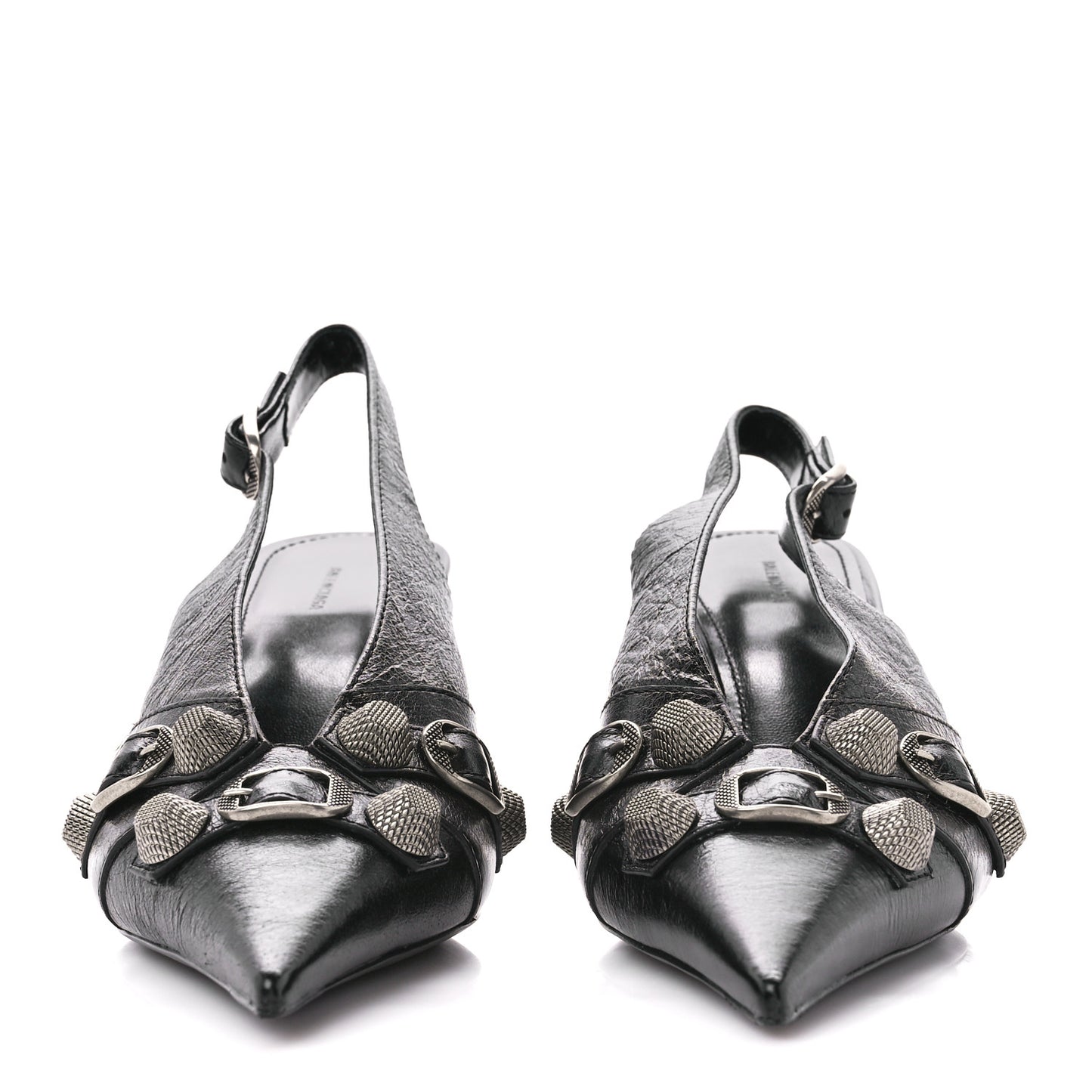 Agneau Arena Cagole 70mm Slingback Pumps 38 Black