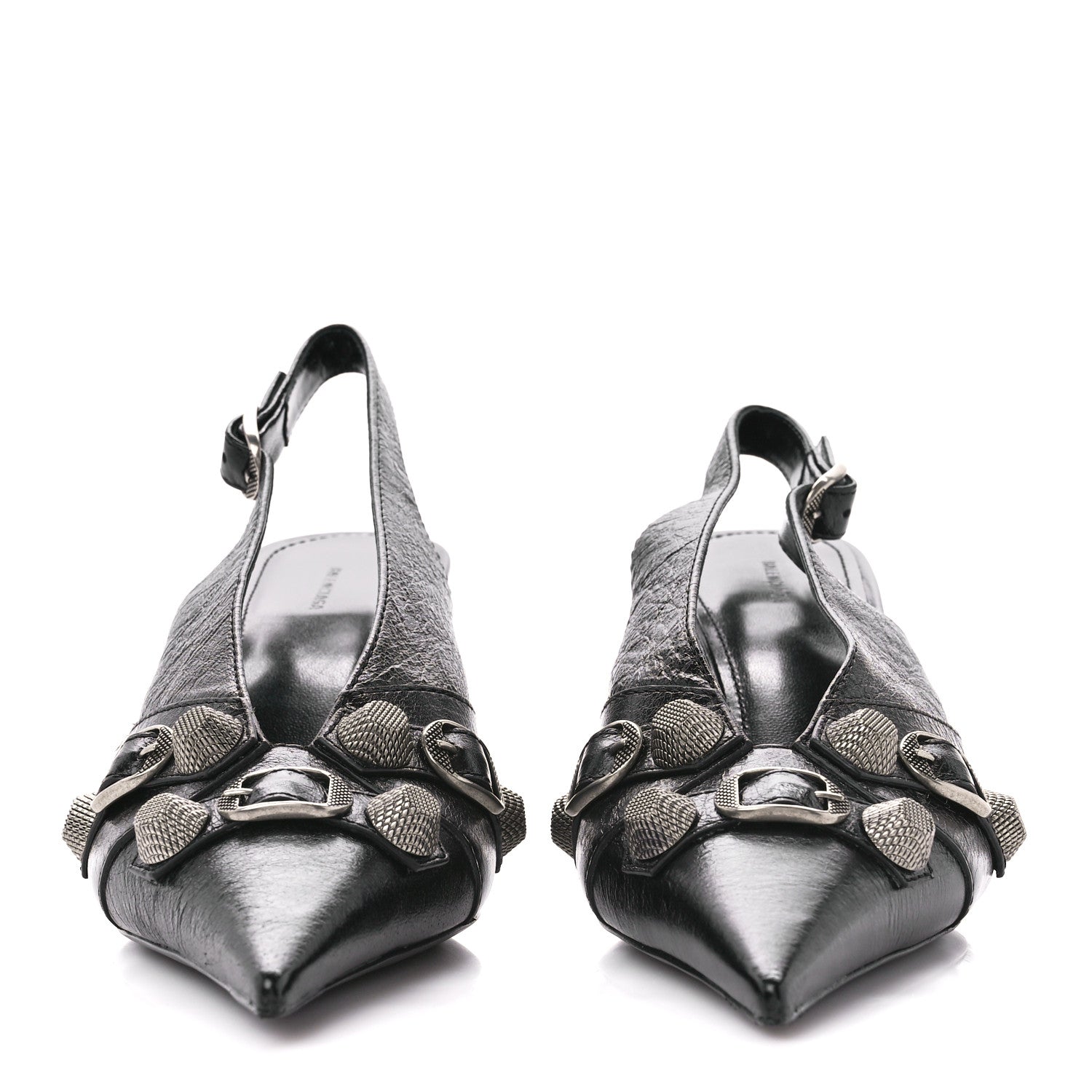 Balenciaga Agneau Arena Cagole 70mm Slingback Pumps 38 Black 2 of 9