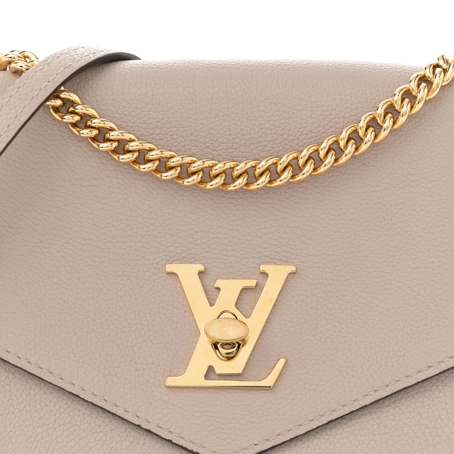 Soft Calfskin Mylockme Chain Bag BB Greige