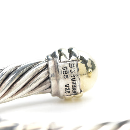 David Yurman Sterling Silver 14K Yellow Gold 10mm Cable Classics Bracelet 6 of 6