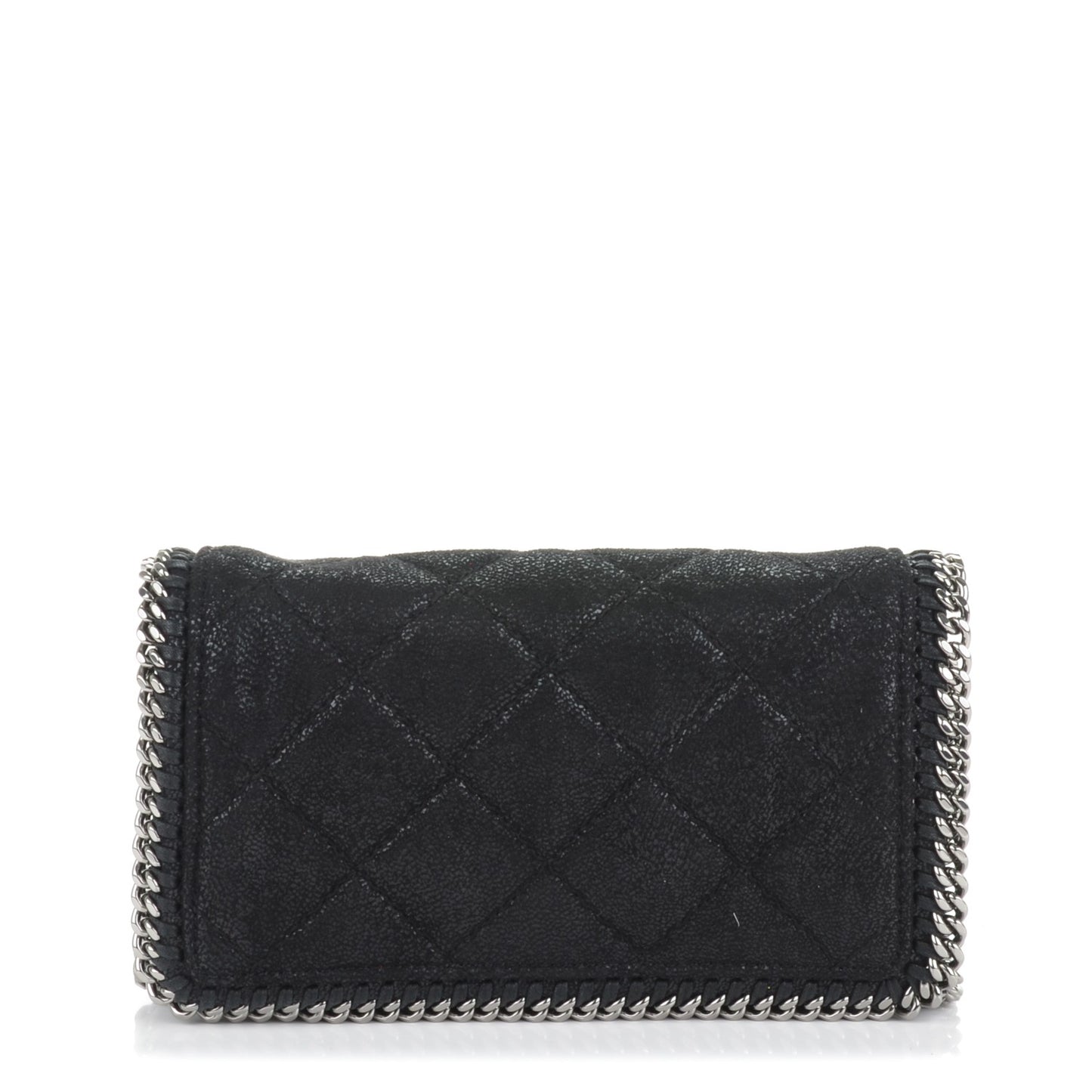 Shaggy Deer Quilted Falabella Crossbody Bag Black
