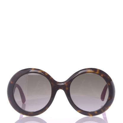 Gucci Acetate Round GG0101S Glitter Sunglasses Havana Pink 2 of 7