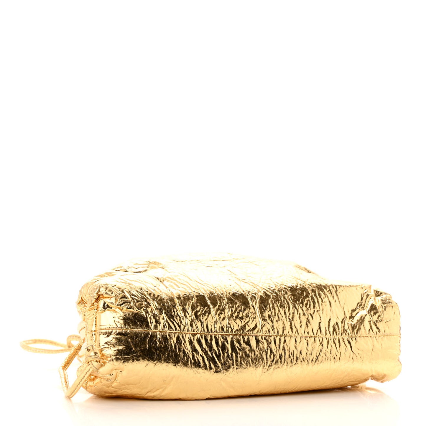 Metallic Crushed Calfskin The Mini Pouch Gold