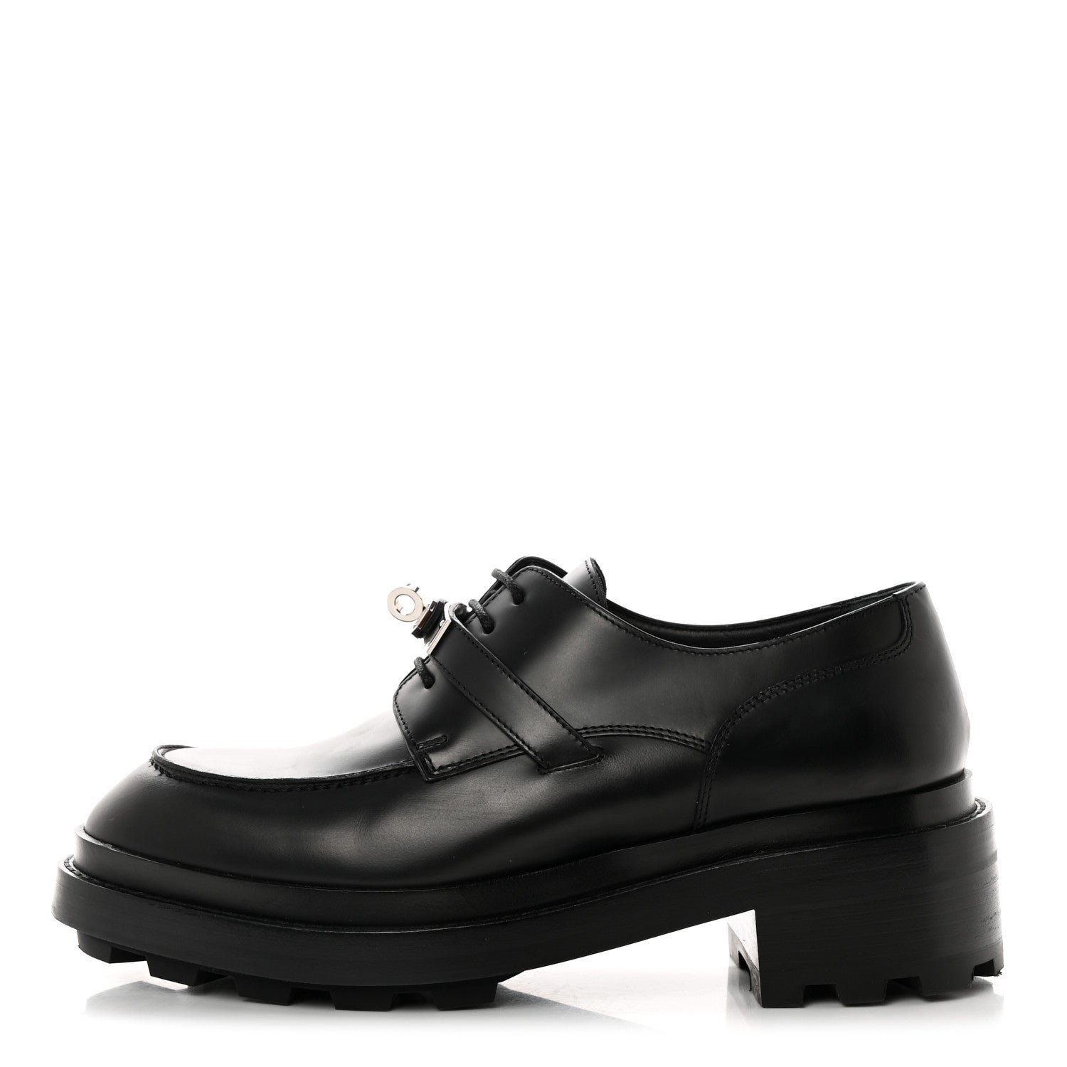 Hermes Glossed Calfskin First Oxford 39 Black 1 of 9