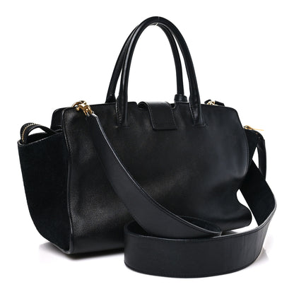 Saint Laurent Calfskin Suede Small Monogram Downtown Cabas Black 3 of 10