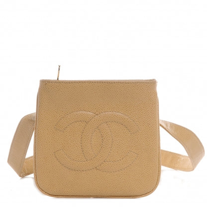 Chanel Caviar Flap Waist Belt Bag Beige 85 34 1 of 2