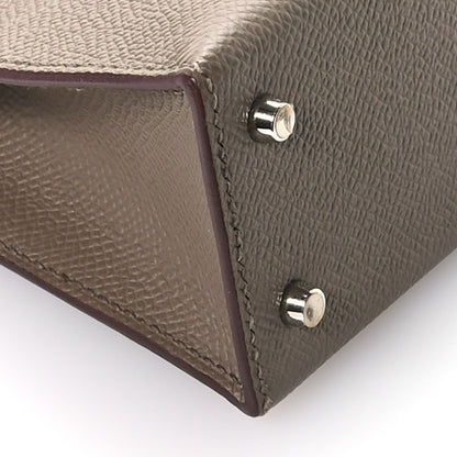 Hermes Epsom Mini Kelly Sellier 20 Etoupe Ecorce Black 9 of 11