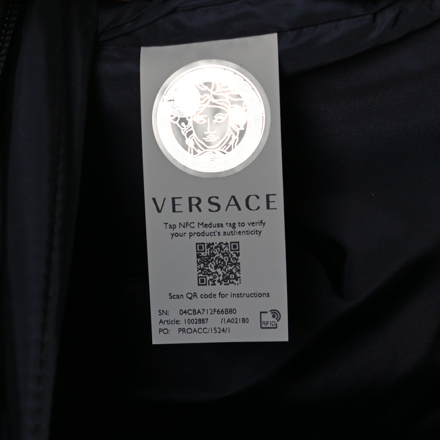 Versace Nylon La Greca Logo Backpack Black 10 of 13