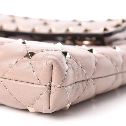 Valentino Garavani Nappa Rockstud Spike Side Slip Zip Clutch Poudre 8 of 9