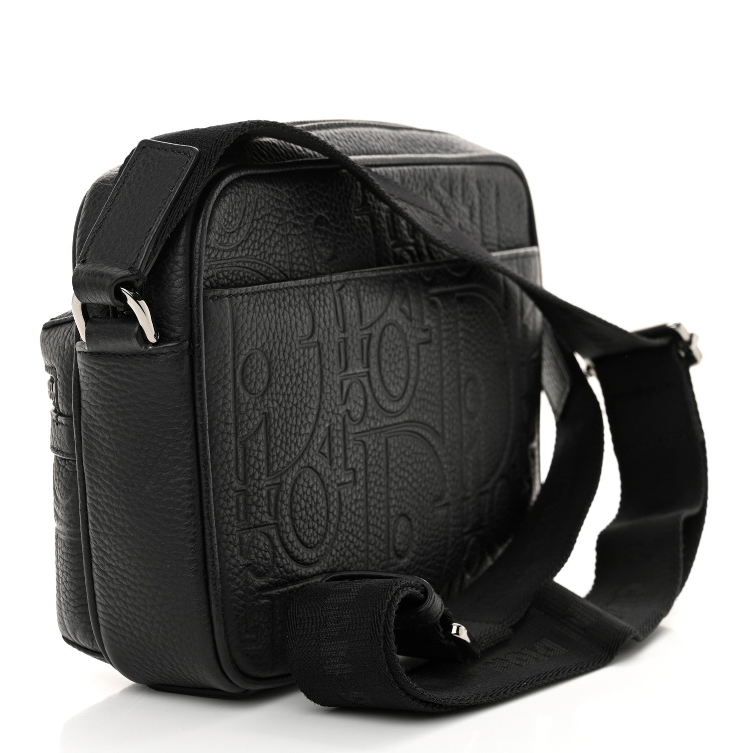 Christian Dior Grained Calfskin Embossed Dior Gravity Rider Zipped 2.0 Messenger Black 3 of 12